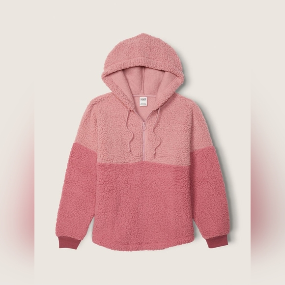 LAST CHANCE! PINK PLUSH FLEECE PULLOVER Size S - Picture 3 of 5